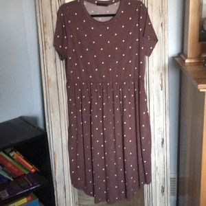 Cute XL Polka Dot Dress with U Hem